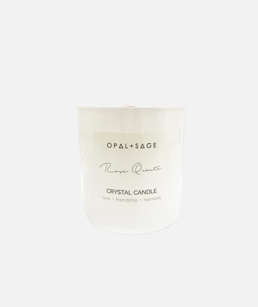 rose quartz candle